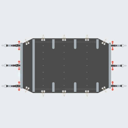 Bâche à barres pour piscine bois Hors Sol Woody Lite APF