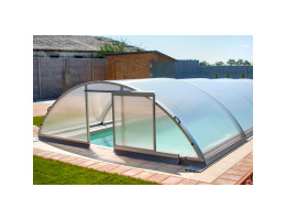 Abri de piscine télescopique mi-haut Tenor 10,66 x 5,14 x h1,80m
