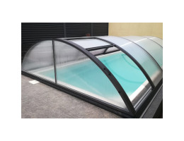 Abri de piscine télescopique bas Tenor 4,60 x 3,20 x h1,08m - Photo non contractuelle