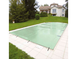 Bâche à barres piscine Securit Pool Excel Discover coloris amande opaque