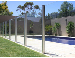 Barrière de sécurité piscine en verre / aluminium