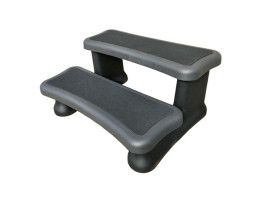 Escalier 2 marches noir pour spa