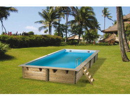 Piscine bois Ubbink Linea 6,50 x 3,50 x h1,40m