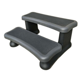 Escalier 2 marches noir pour spa