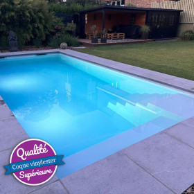 Piscine coque vinylester 7 x 3,60 x h1,50 m Pietra by Belora