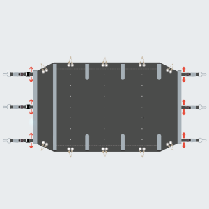 Bâche à barres pour piscine bois Hors Sol Woody Lite APF