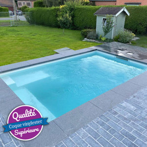 Piscine coque vinylester 4 x 2,50 x h1,50 m Bella by Belora