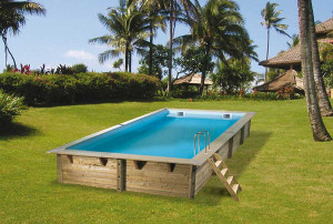 Piscine bois Ubbink Linea 6,50 x 3,50 x h1,40m