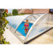 Abri de piscine télescopique bas Tenor 8,54 x 3,80 x h1,37m (porte latérale)