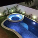 Piscine et spa avec projecteurs tubulaires LED Seamaid