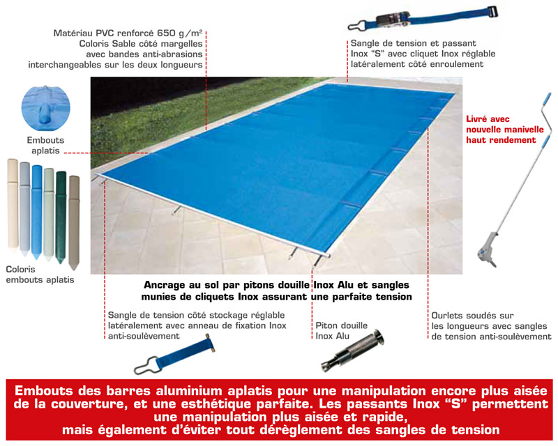 Bâche à barres Securit Pool Luxury Pro
