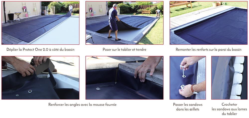 Installation de la b&acirc;che Protect One 2.0 pour volet de piscine