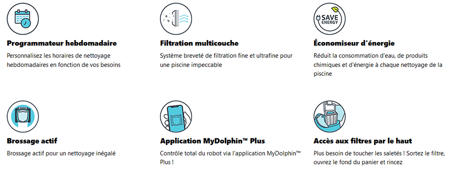 Avantages du robot de piscine Dolphin S400