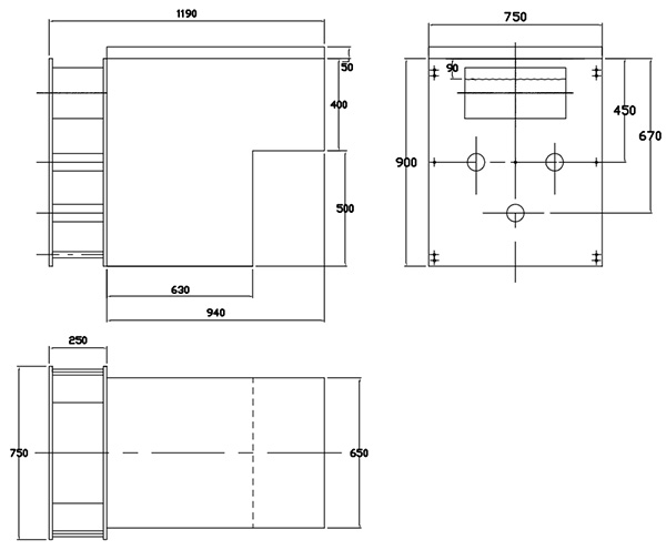 C&ocirc;tes du mur filtrant GS14M Connect Filtrinov