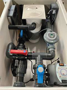 Option r&eacute;gulateur de pH et &eacute;lectrolyseur au sel