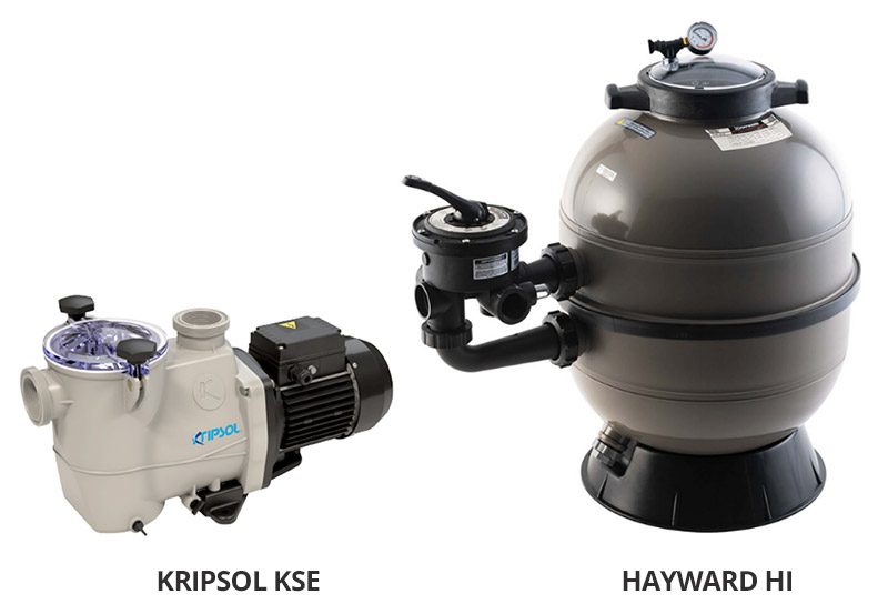 Pompe Kripsol KSE et filtre Hayward HI