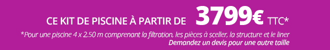 Offre kit piscine enterr&eacute;e