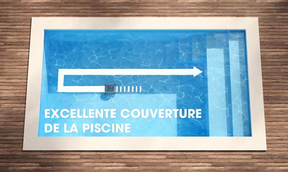 Robot de piscine agile qui couvre tr&egrave;s bien le bassin