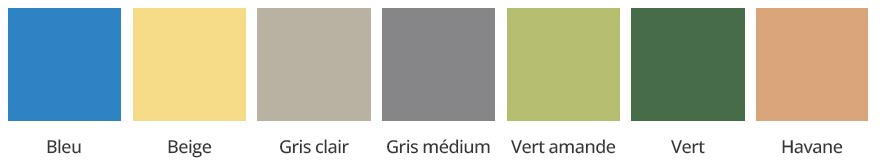 Coloris de la b&acirc;che &agrave; barres Evo Astralpool