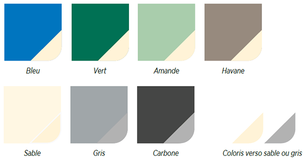 Coloris de la b&acirc;che &agrave; barres Hors Sol Woody Lite