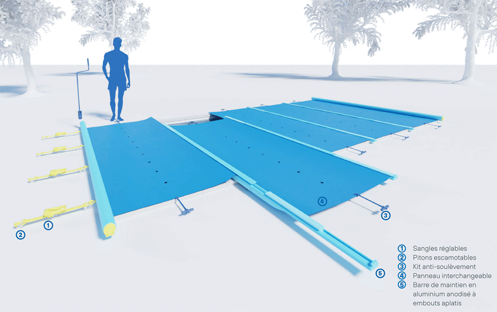 B&acirc;che &agrave; barres WaluCover Starlight by Walter