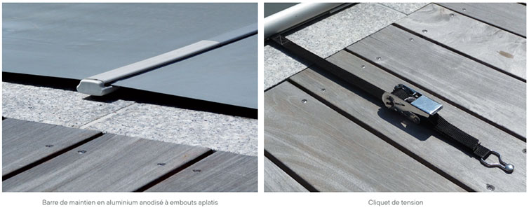 Les b&acirc;ches &agrave; barres Walter sont des dispositifs de s&eacute;curit&eacute; esth&eacute;tiques pour piscine