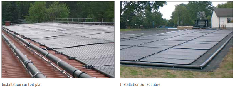 Chauffage solaire Roth Heliopool pose au sol &agrave; plat