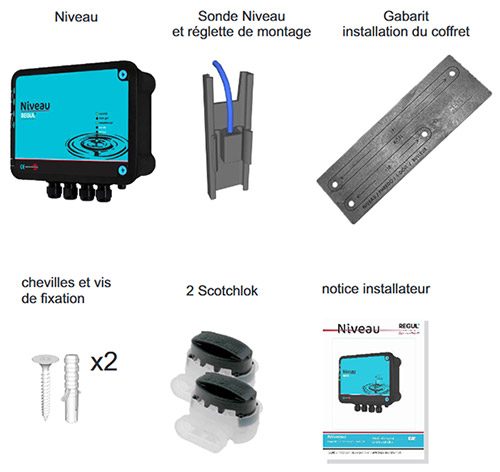 Composition du colis Niveau R&eacute;gul'&Eacute;lectronique