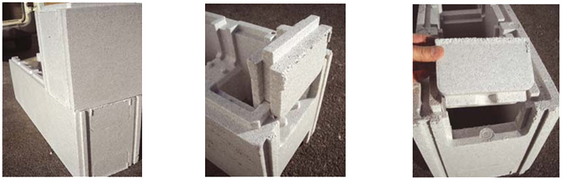 Blocs coffreurs polystyr&egrave;nes : angles et bouchons