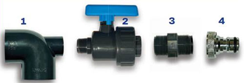 Kit d'amor&ccedil;age diam&egrave;tre 50 mm pour piscine