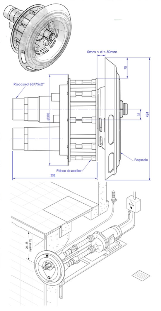 Sch&eacute;ma d'installation de JetStream Duna