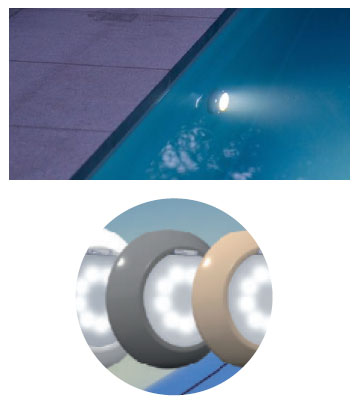 Projecteur LED en option avec la piscine 4 x 2,50 m Bella by Belora