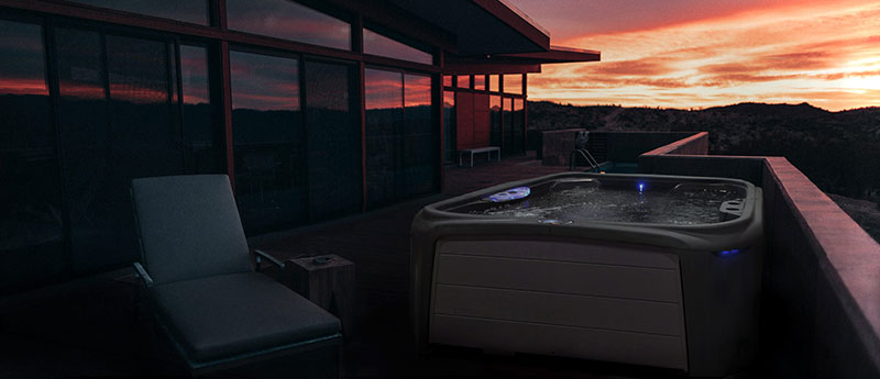 Spa 4 places Neptune dans le soleil couchant