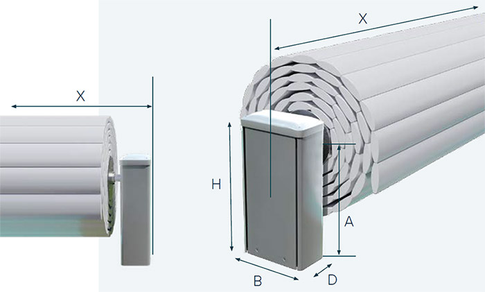 Dimensions du volet de piscine Alu'Safe